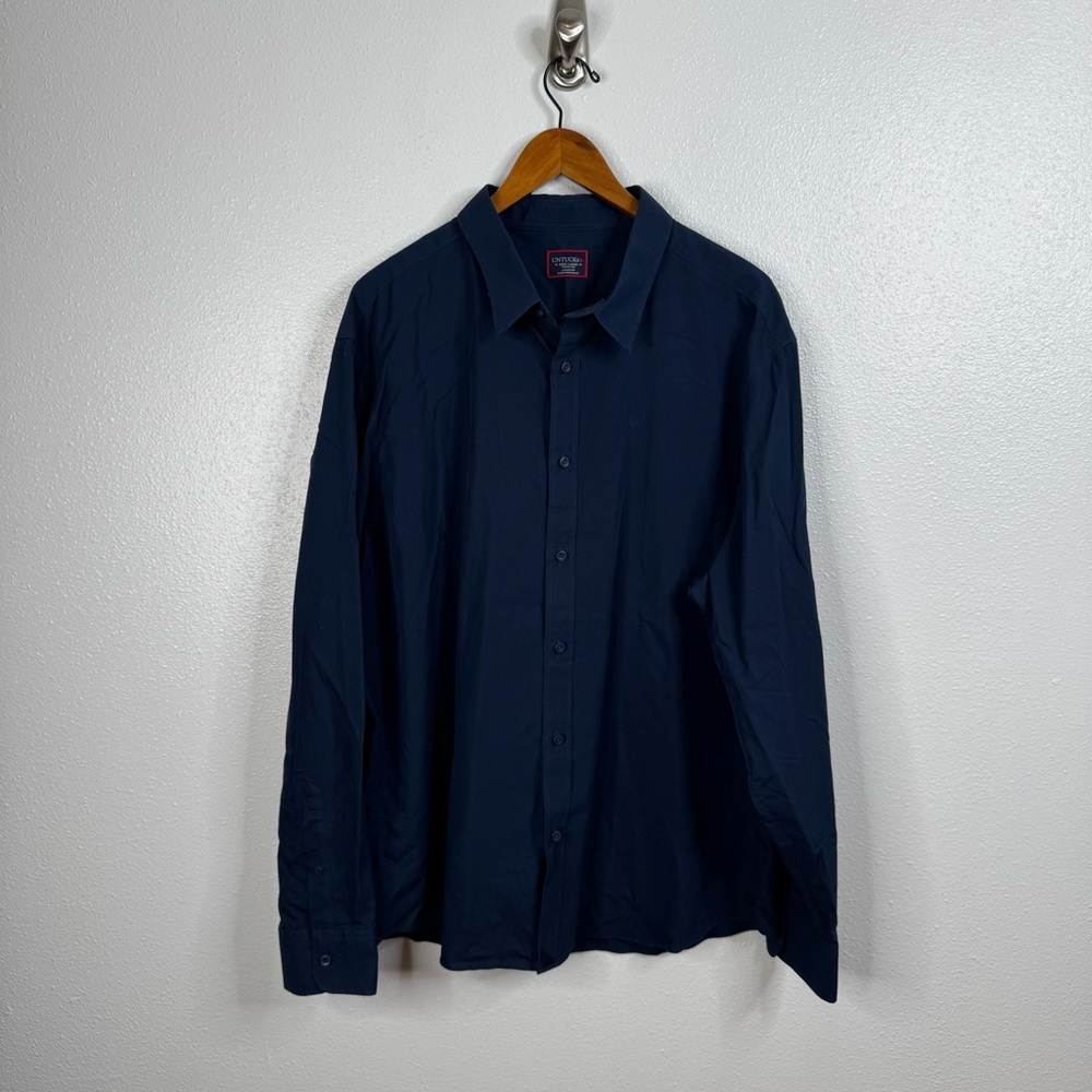 Untuckit‎ Navy Long Sleeve Button Down Shirt Size 3XL